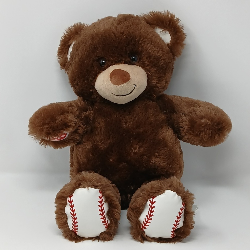Build a Bear Workshop Plush Bear 16" Brown‎ with Baseball Feet Pads BAB 2020